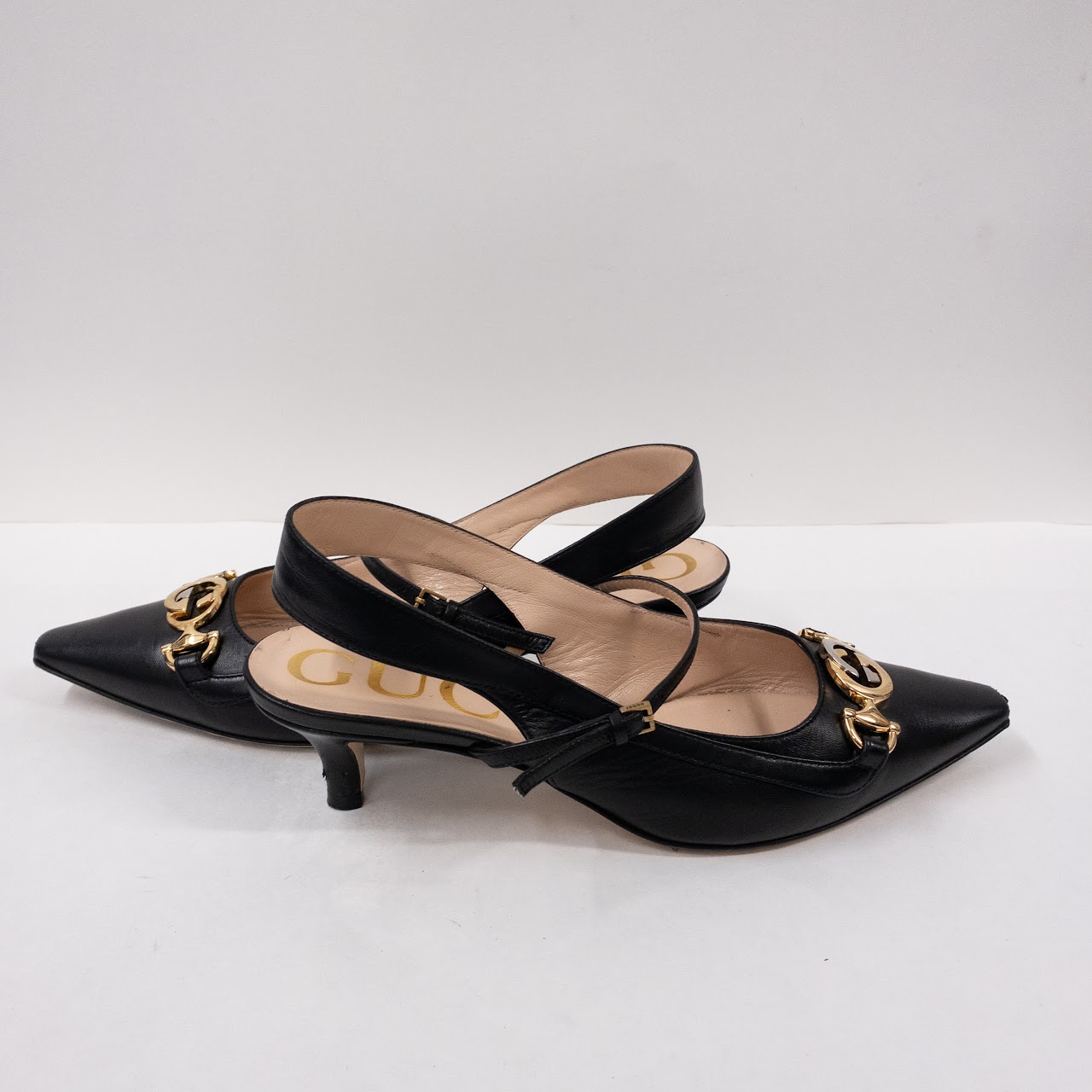 Gucci Zumi  Kitten Heel Slingback Pumps