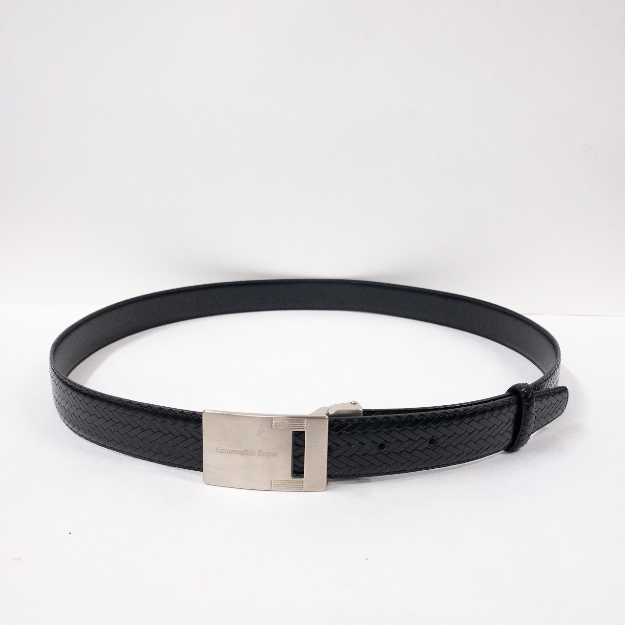 Ermenegildo Zegna Woven Leather Belt