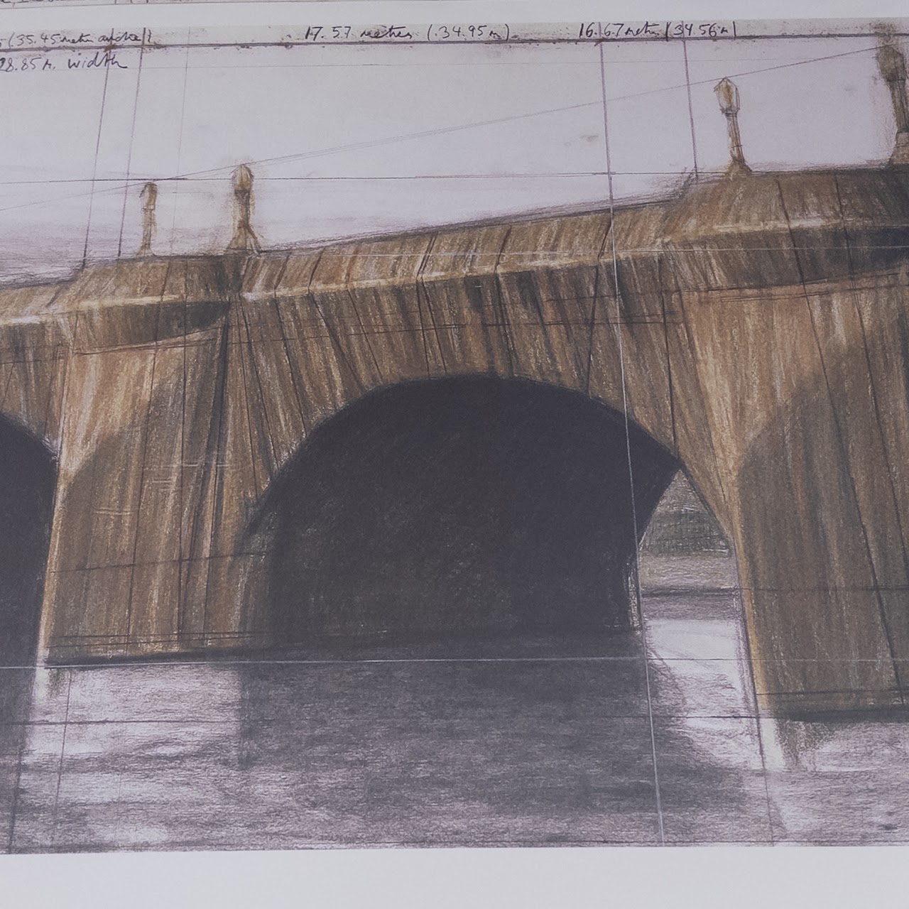 Christo Signed 1985 Pont Neuf Wrapped Poster