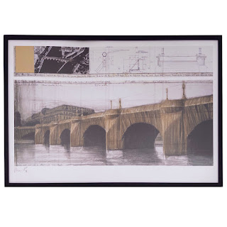Christo Signed 1985 Pont Neuf Wrapped Poster