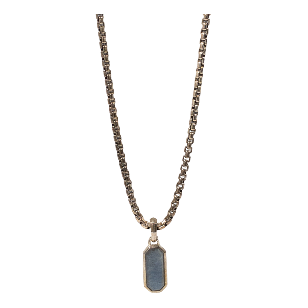 David Yurman Sterling Silver & Labradorite Necklace