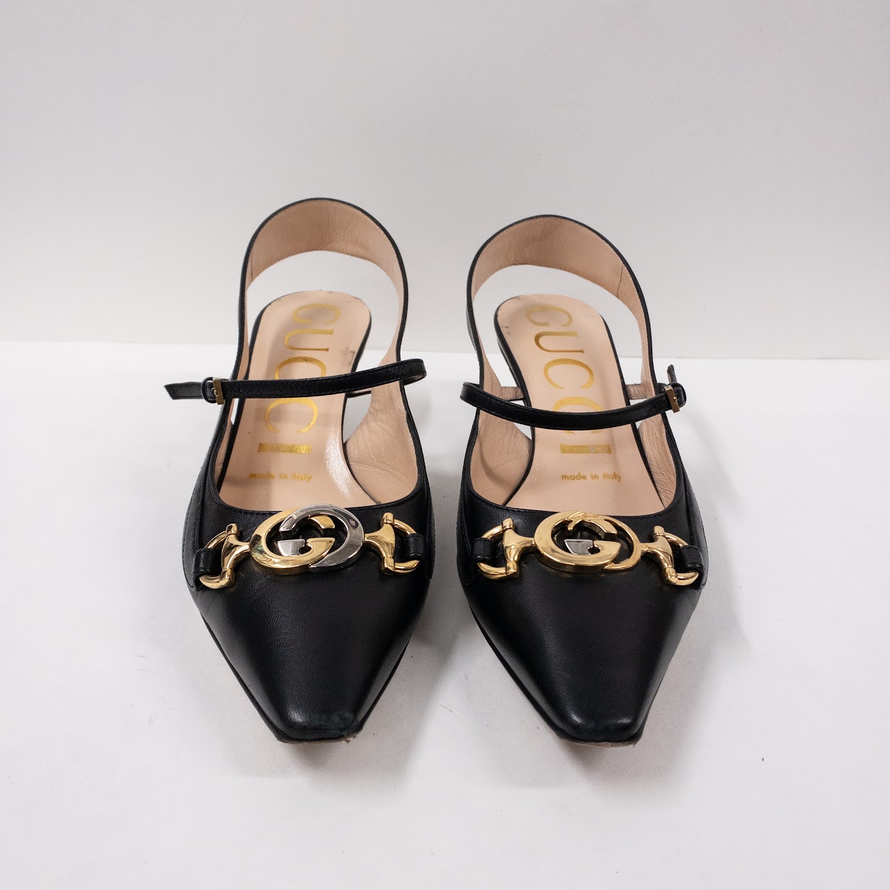 Gucci Zumi  Kitten Heel Slingback Pumps