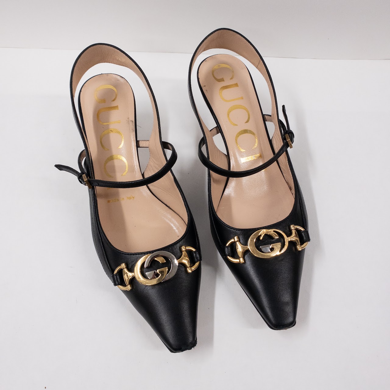 Gucci Zumi  Kitten Heel Slingback Pumps