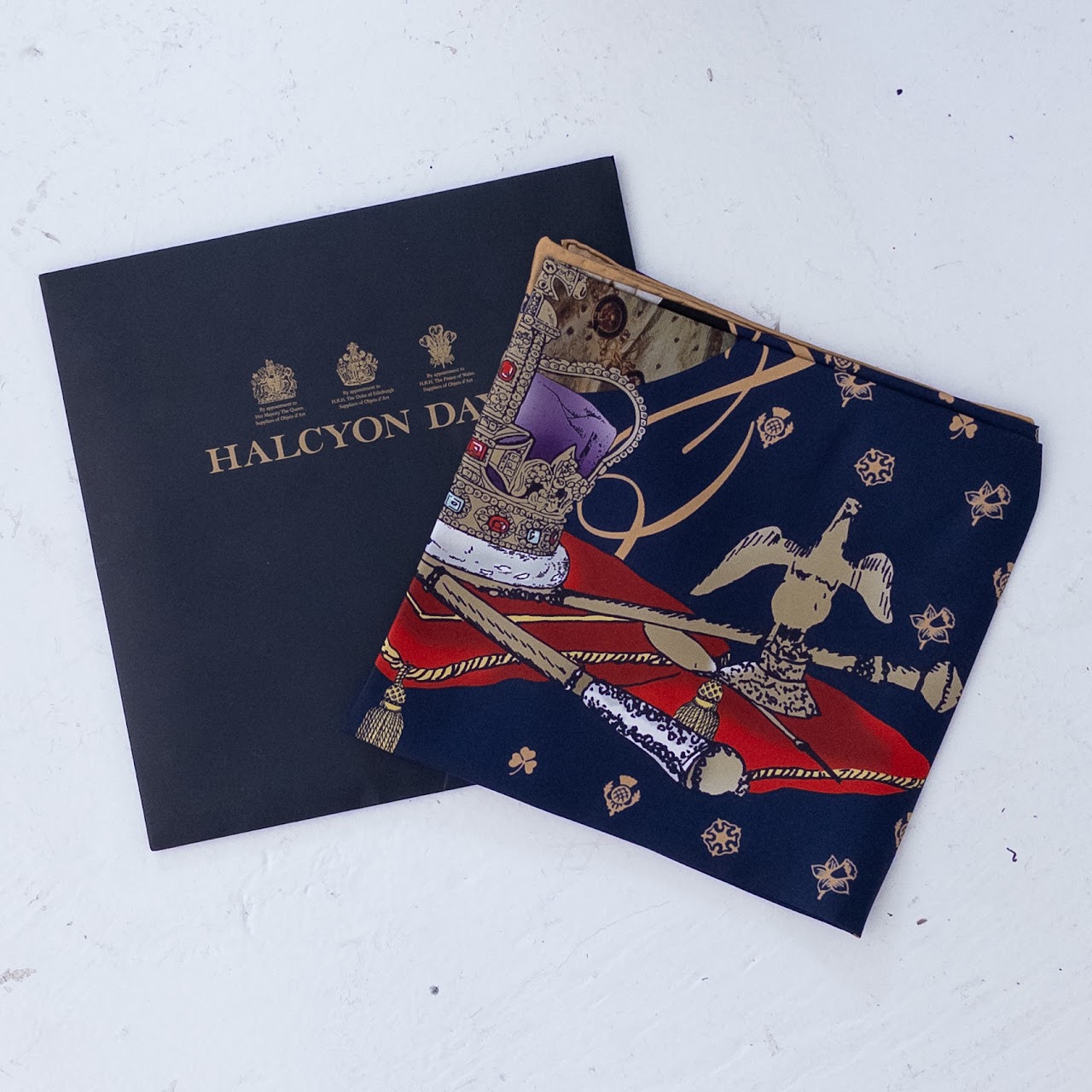 Halcyon Days MINT 'Longest Reigning Monarch' Commemorative Silk Scarf