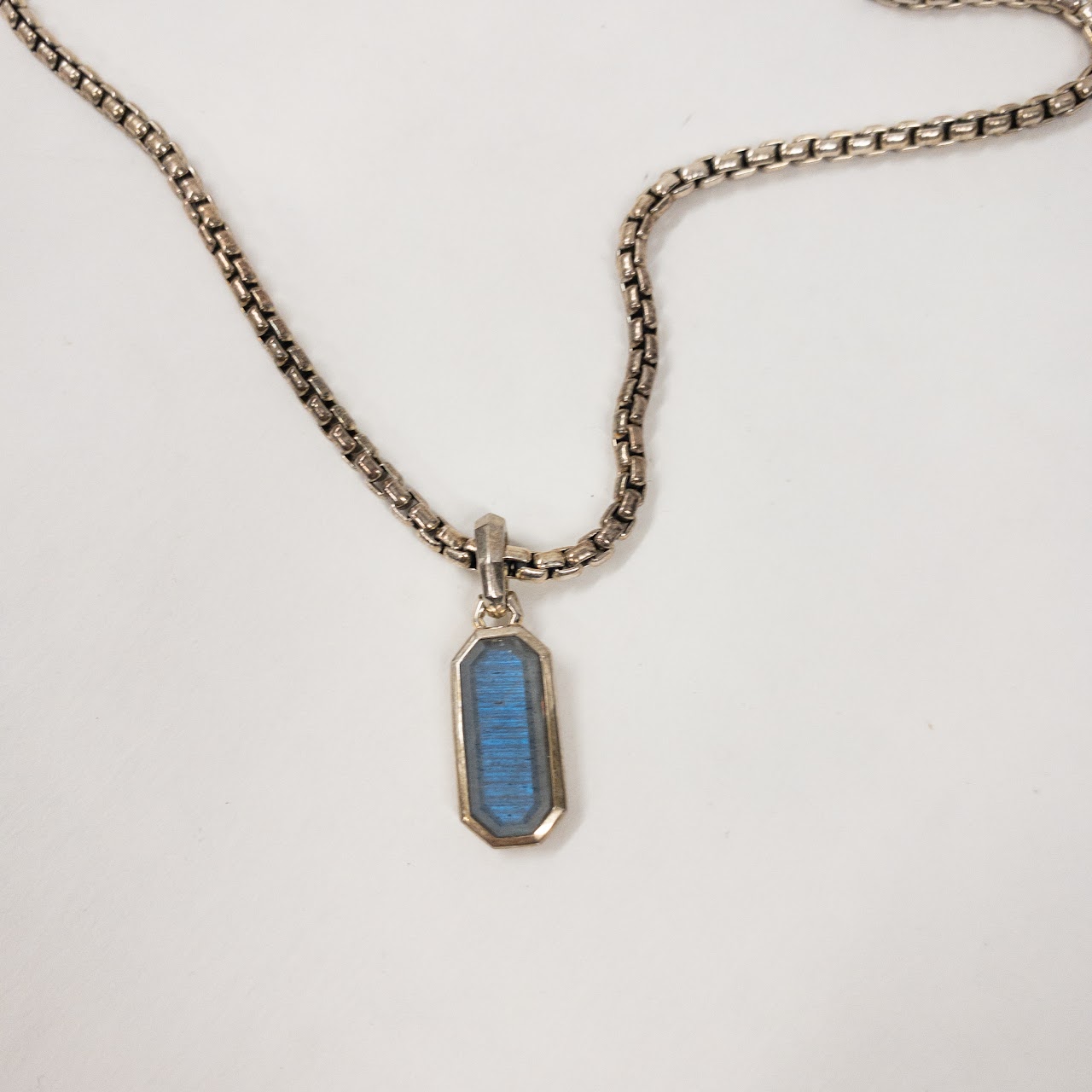 David Yurman Sterling Silver & Labradorite Necklace