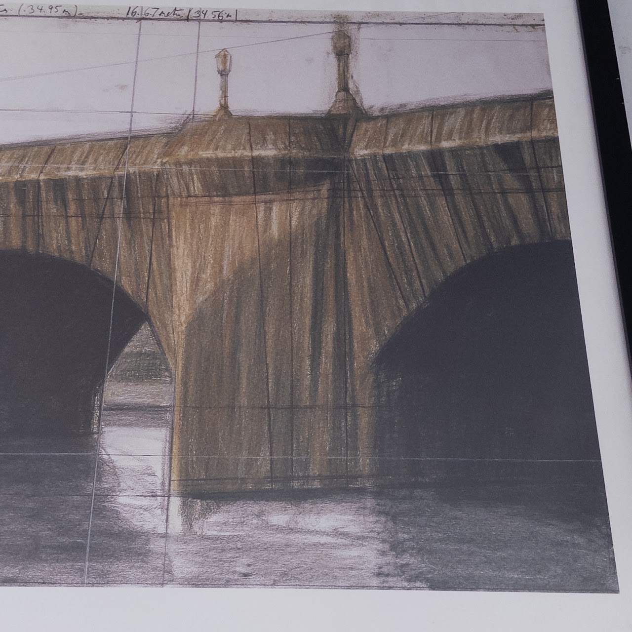 Christo Signed 1985 Pont Neuf Wrapped Poster