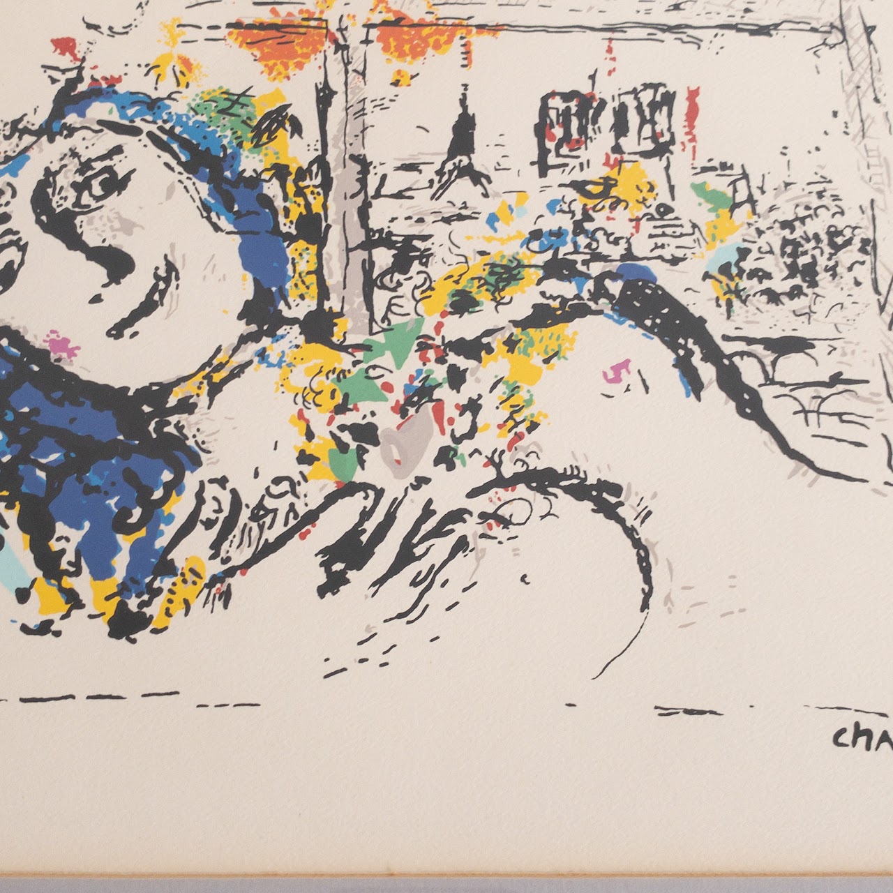 Marc Chagall "Paris de la Fenetre" Reproduction Lithograph