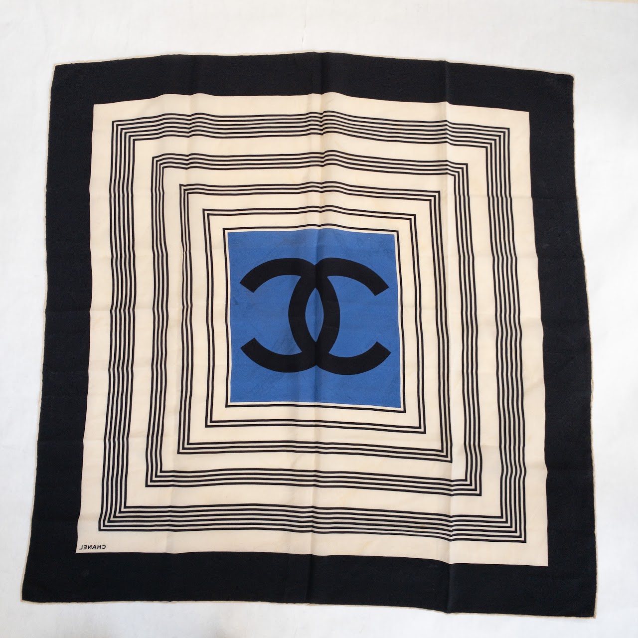 Chanel Stripe Detail Silk Scarf