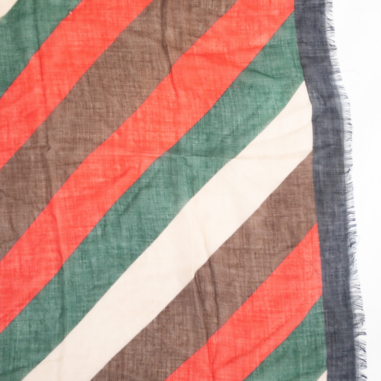 Valentino Vintage Striped Sheer Scarf