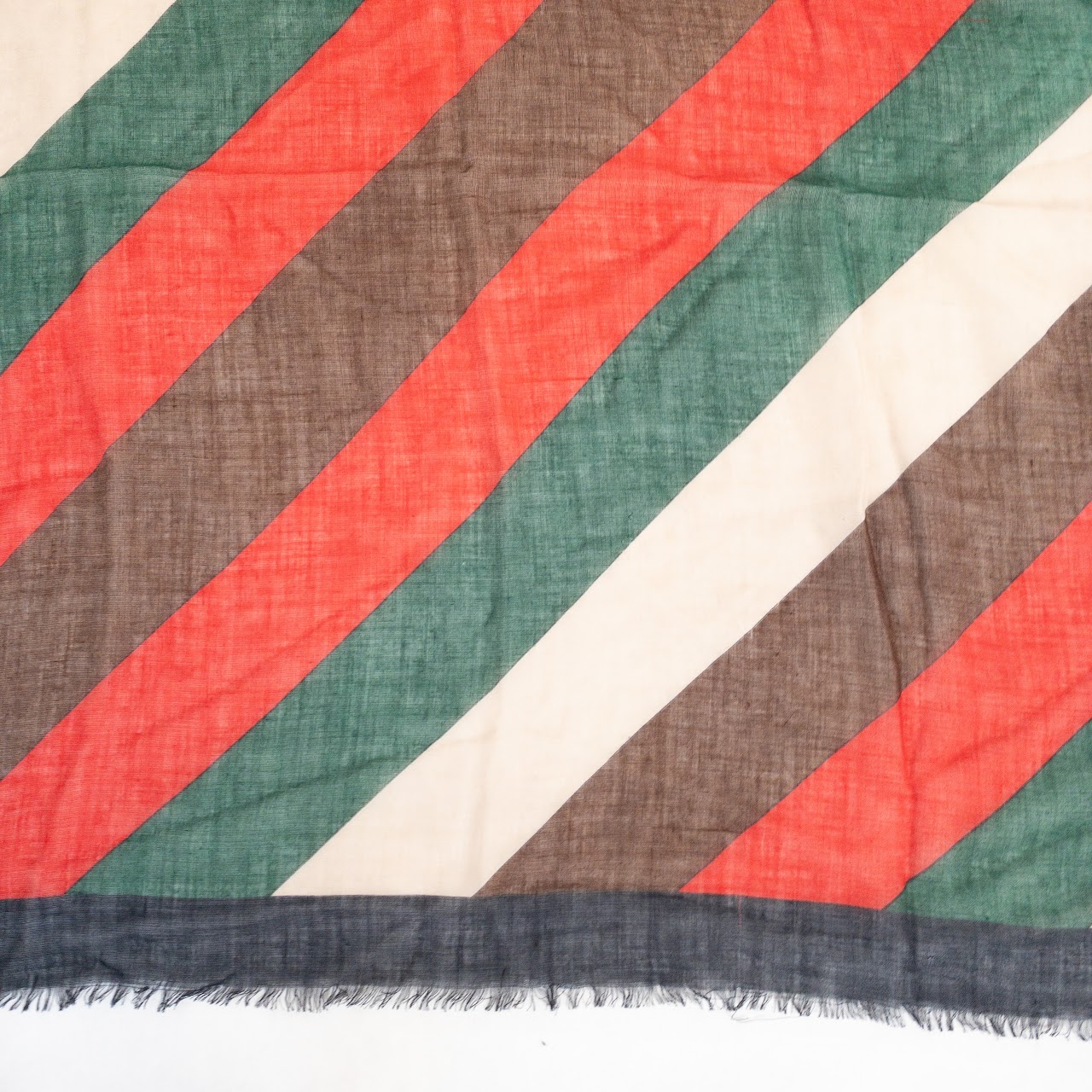 Valentino Vintage Striped Sheer Scarf