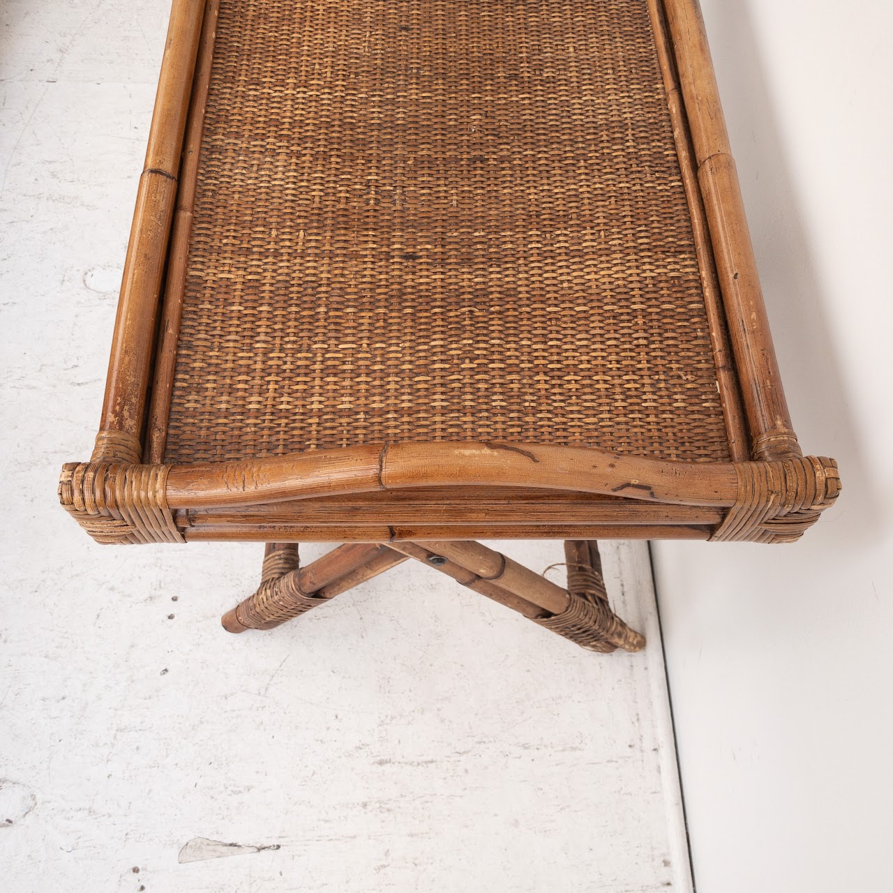 Rattan Folding Tray Table