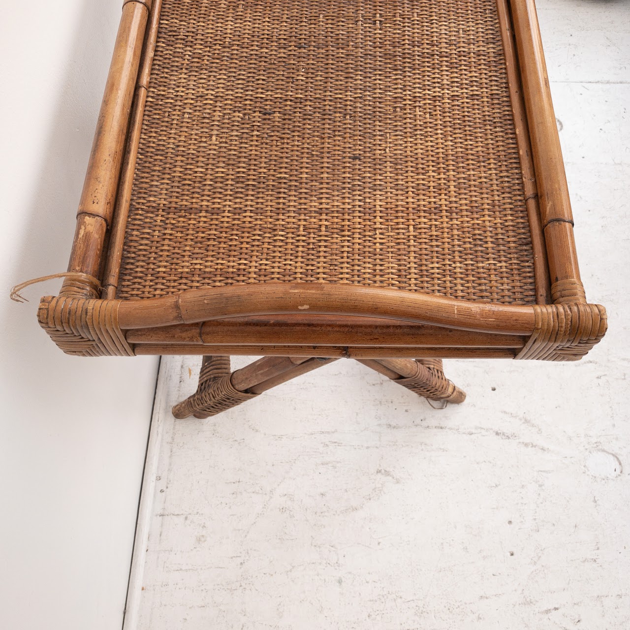 Rattan Folding Tray Table