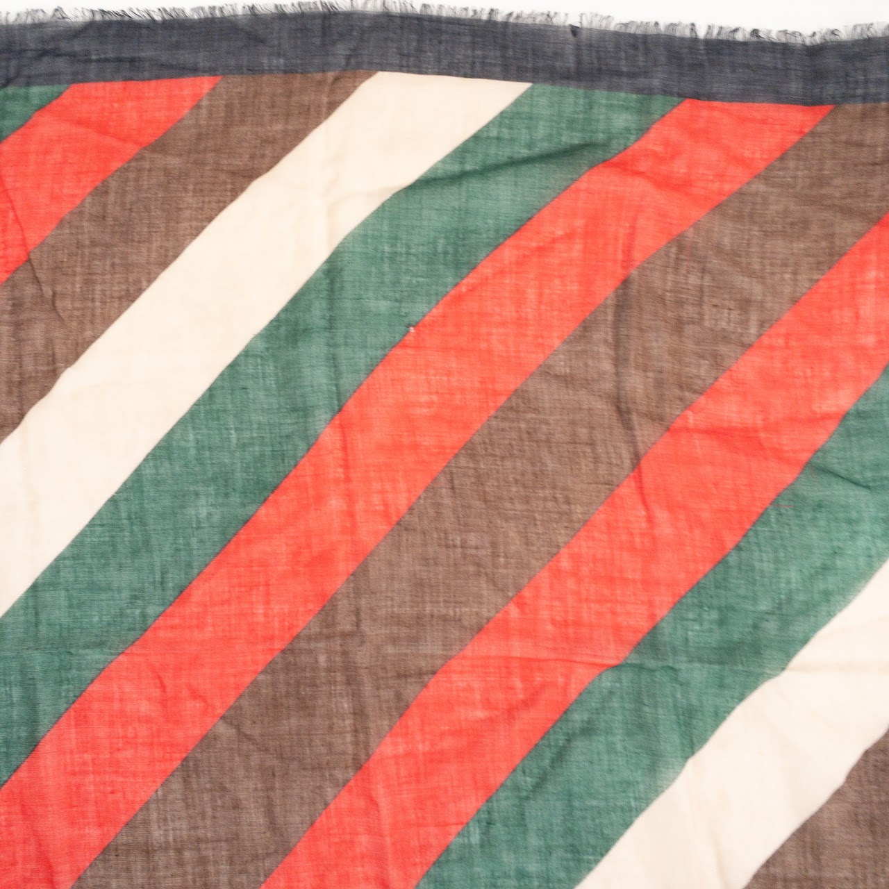 Valentino Vintage Striped Sheer Scarf