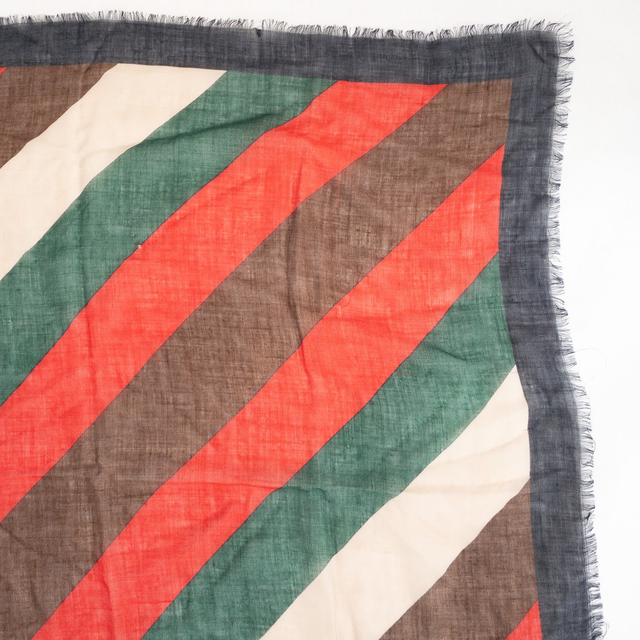 Valentino Vintage Striped Sheer Scarf