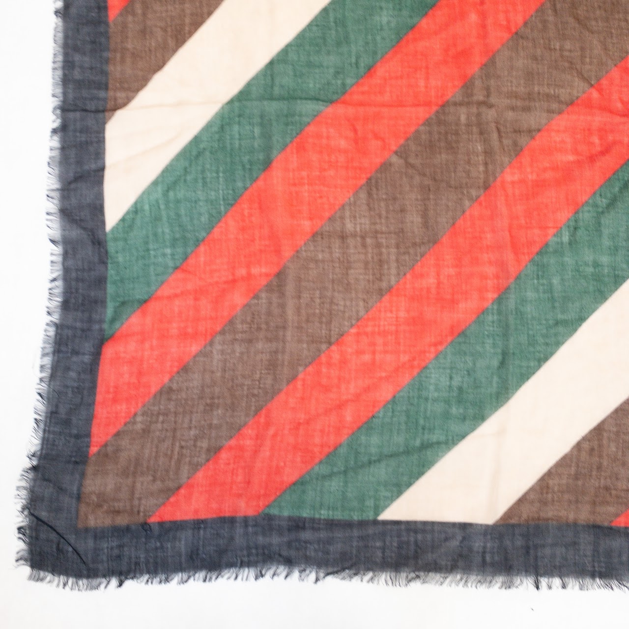 Valentino Vintage Striped Sheer Scarf