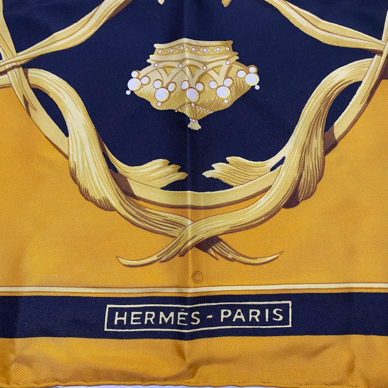 Hermès Crown Silk Scarf 90