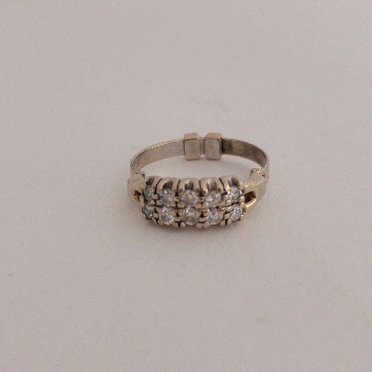 14K White Gold & Diamond Ring