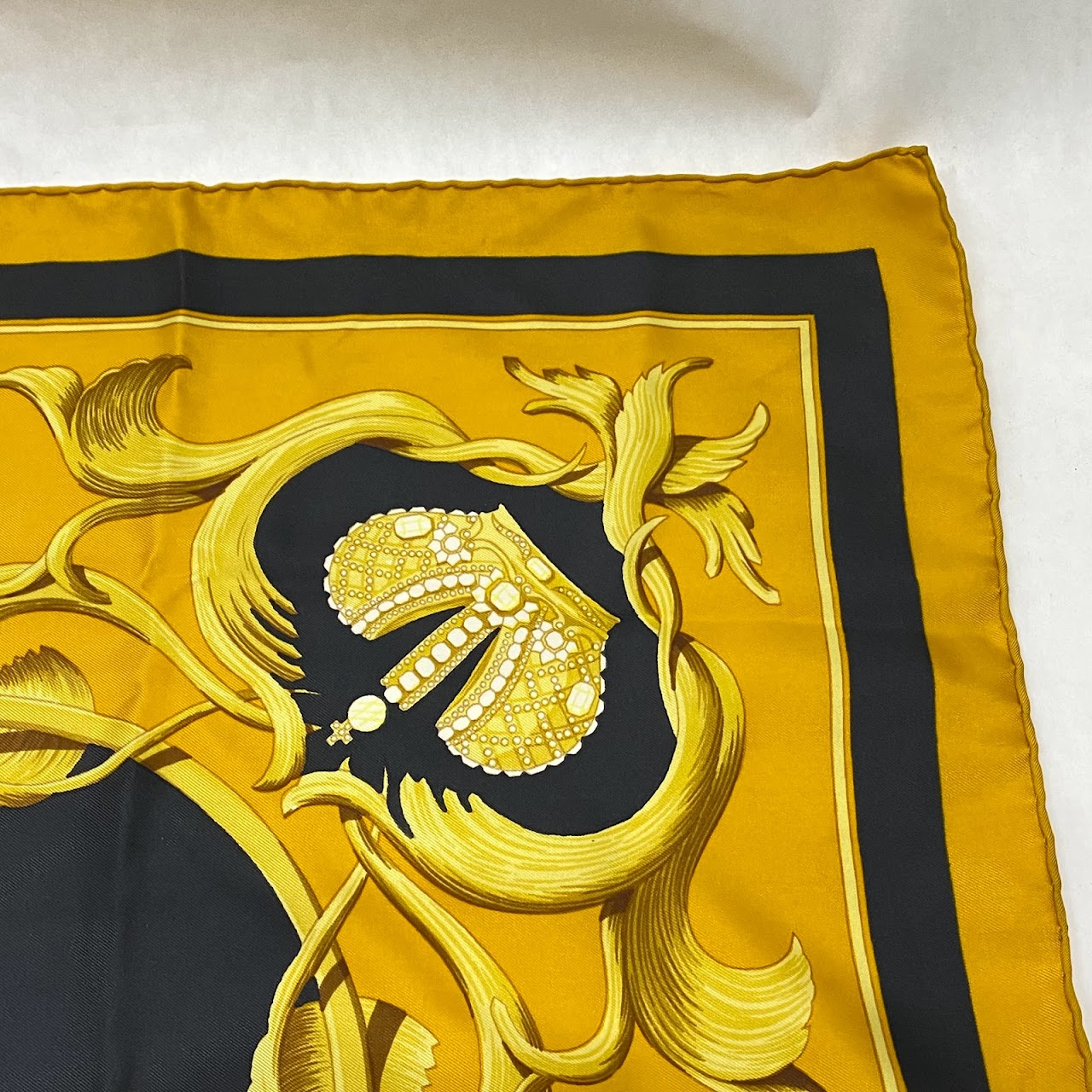 Hermès Crown Silk Scarf 90