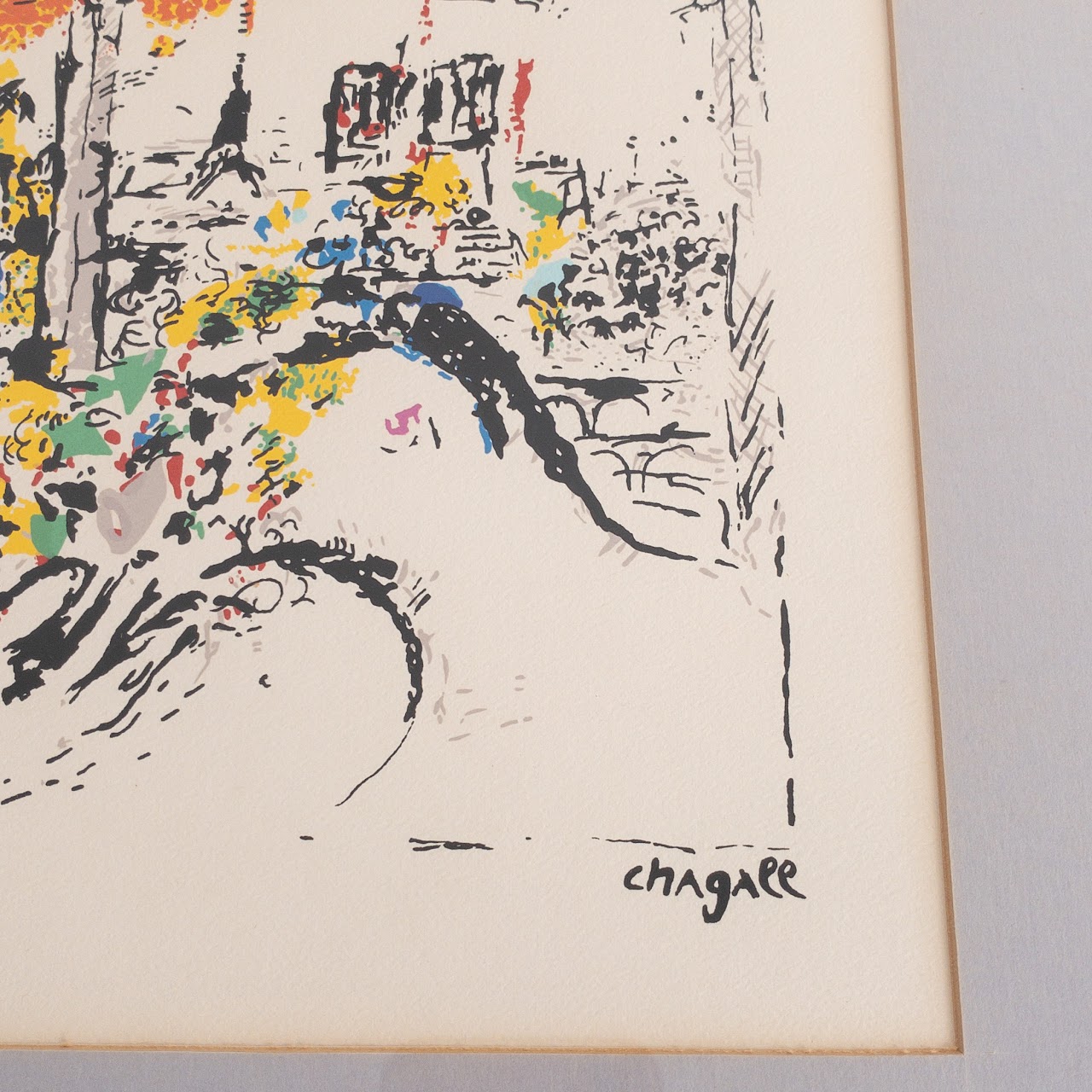 Marc Chagall "Paris de la Fenetre" Reproduction Lithograph