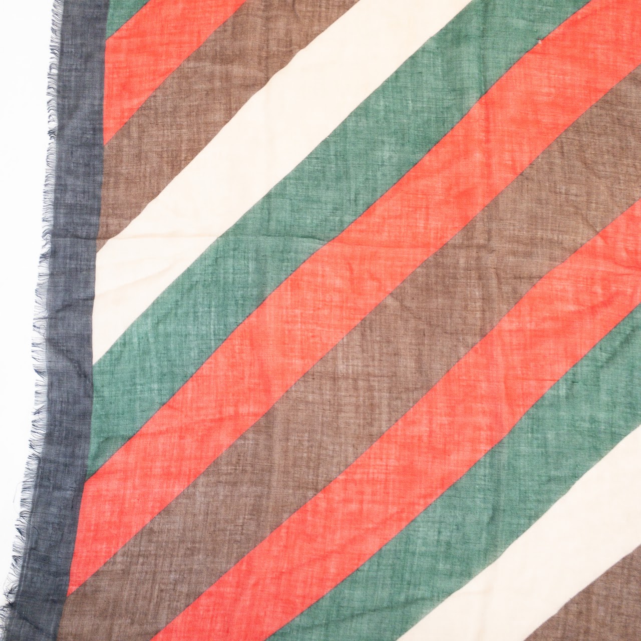 Valentino Vintage Striped Sheer Scarf