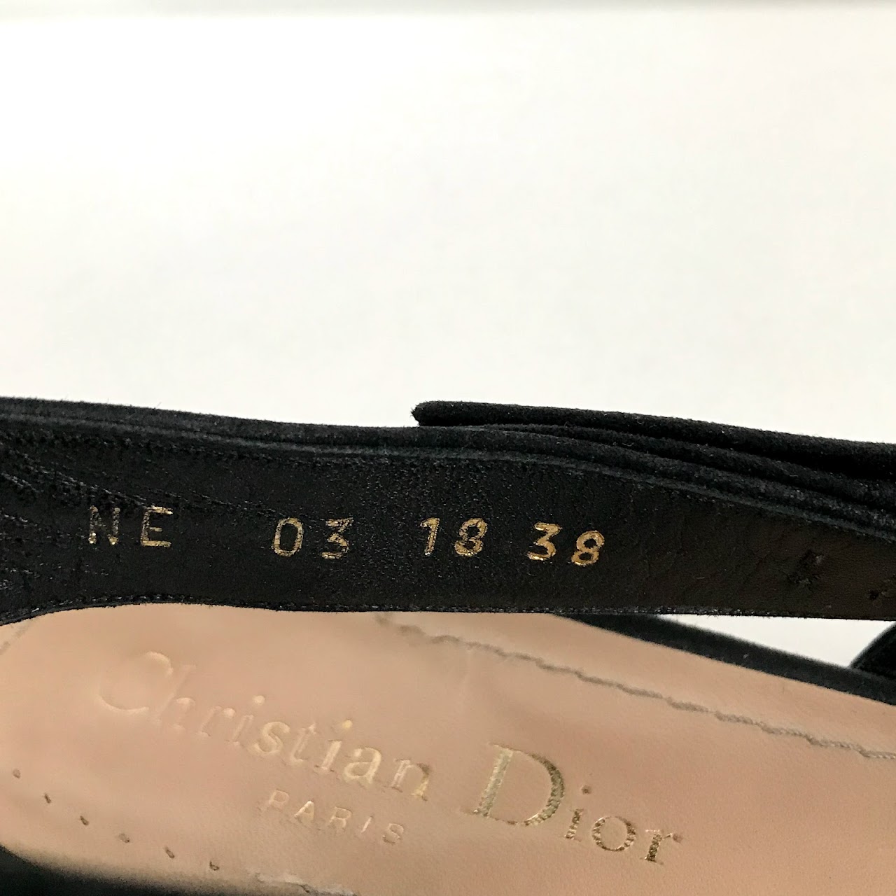 Christian Dior Mesh Slingback Flats