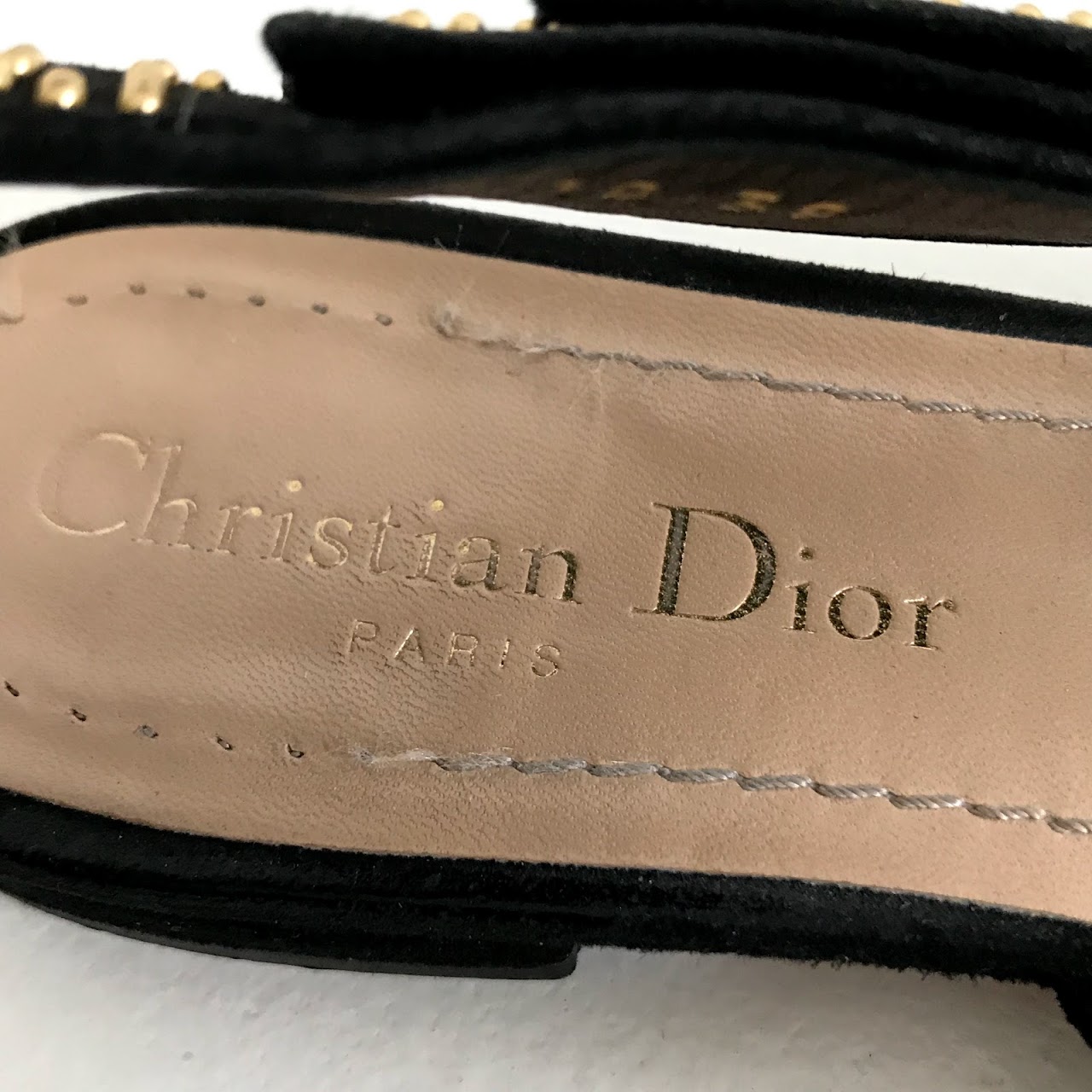 Christian Dior Mesh Slingback Flats