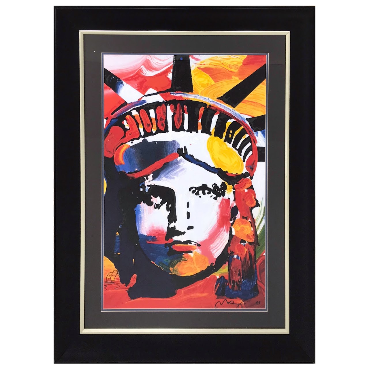 Peter Max 'Liberty Head' Acrylic Finished Print