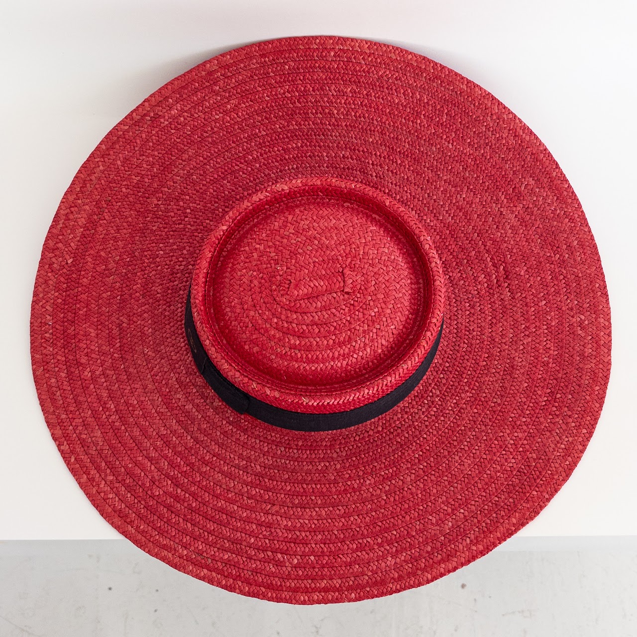 G. Gucci Wide Brim Straw Hat