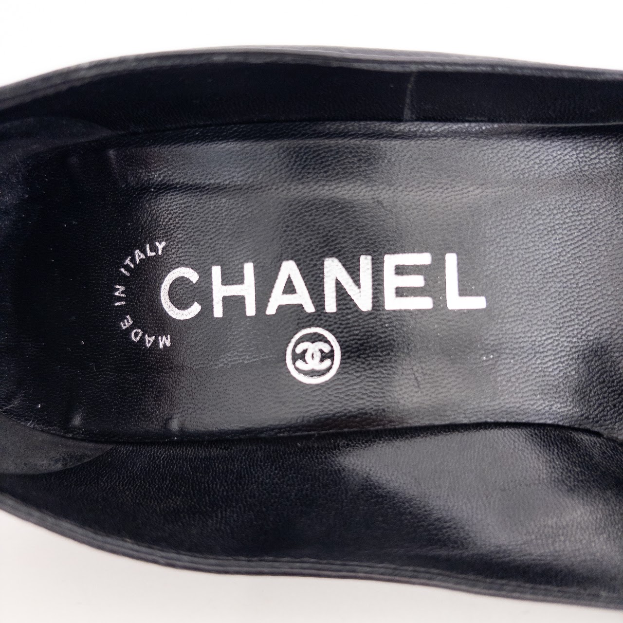 Chanel Oxford Style Logo Pumps