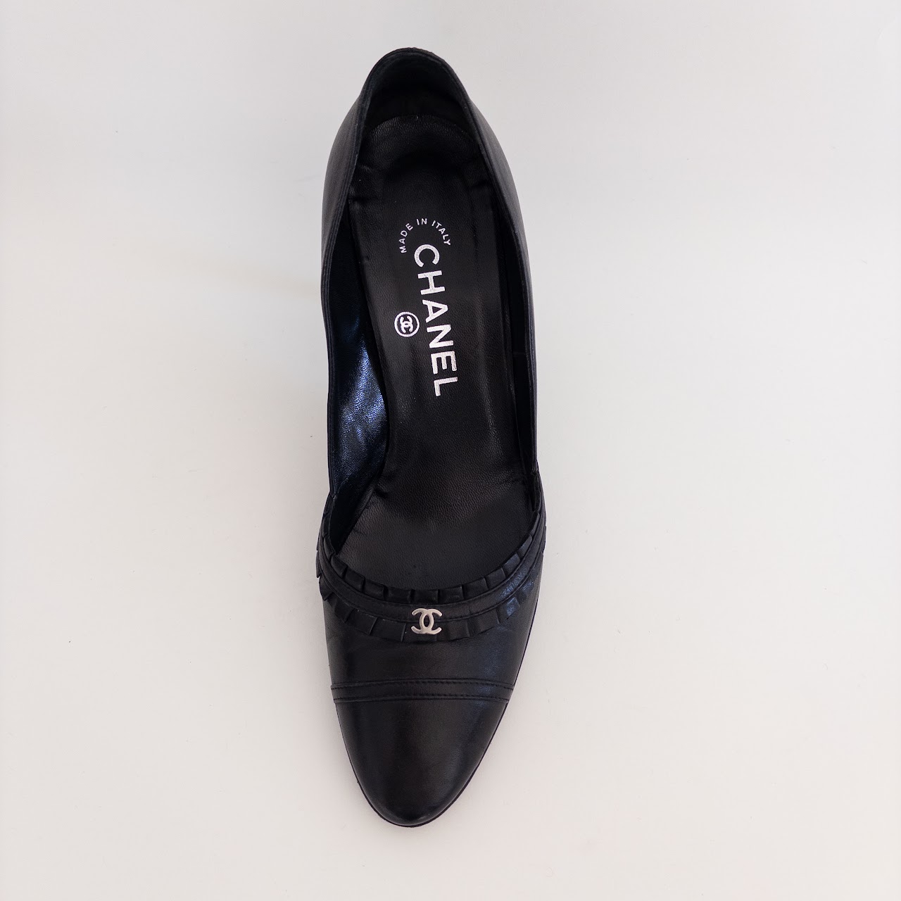 Chanel Oxford Style Logo Pumps