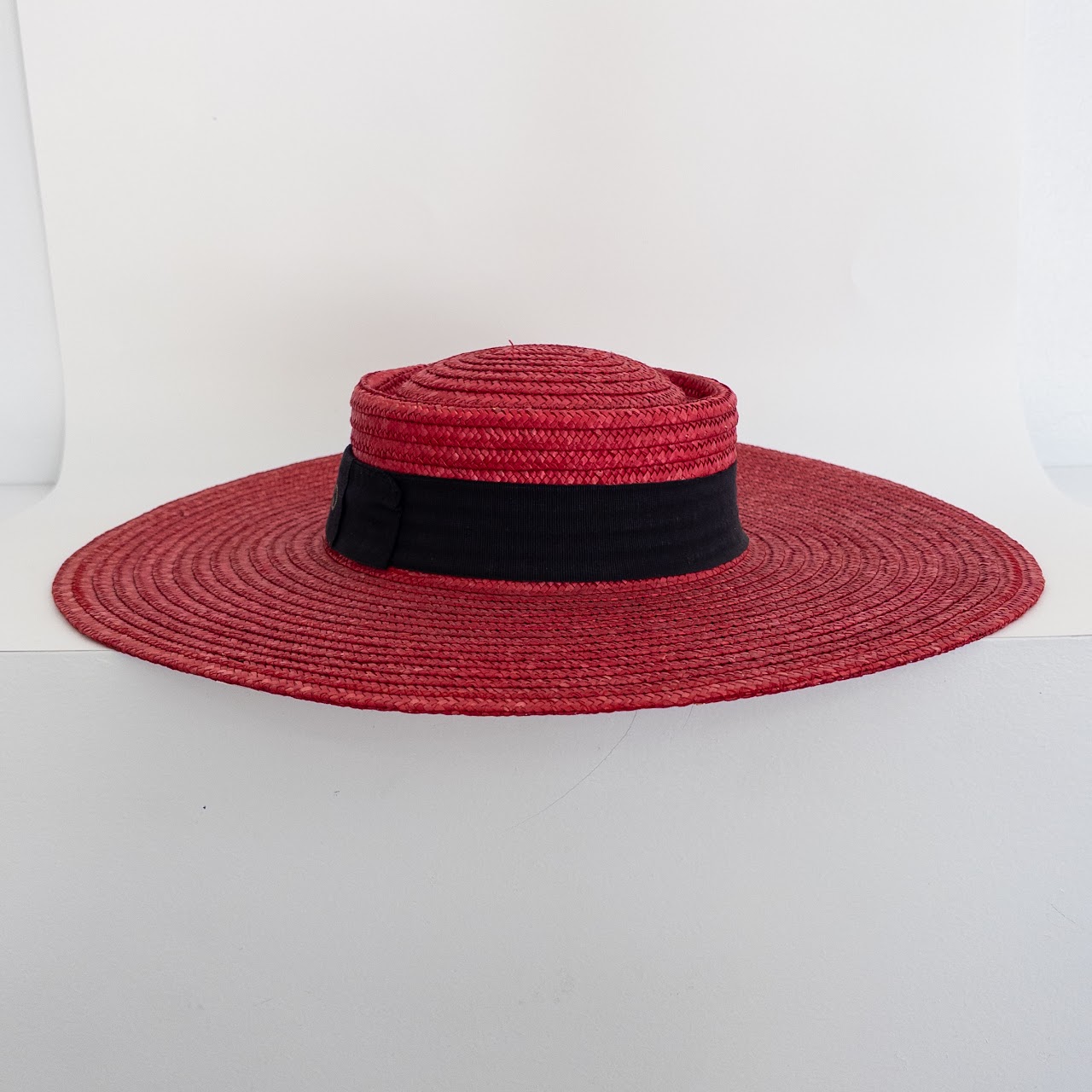 G. Gucci Wide Brim Straw Hat