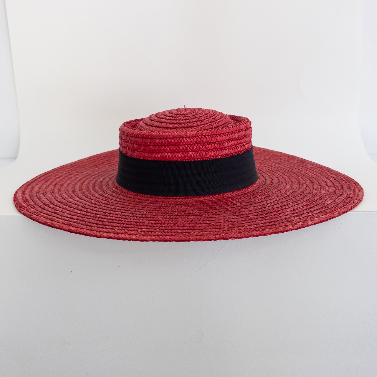 G. Gucci Wide Brim Straw Hat