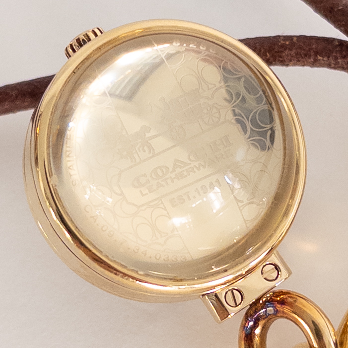 Coach Miniature Orb Pendant Watch and Lanyard