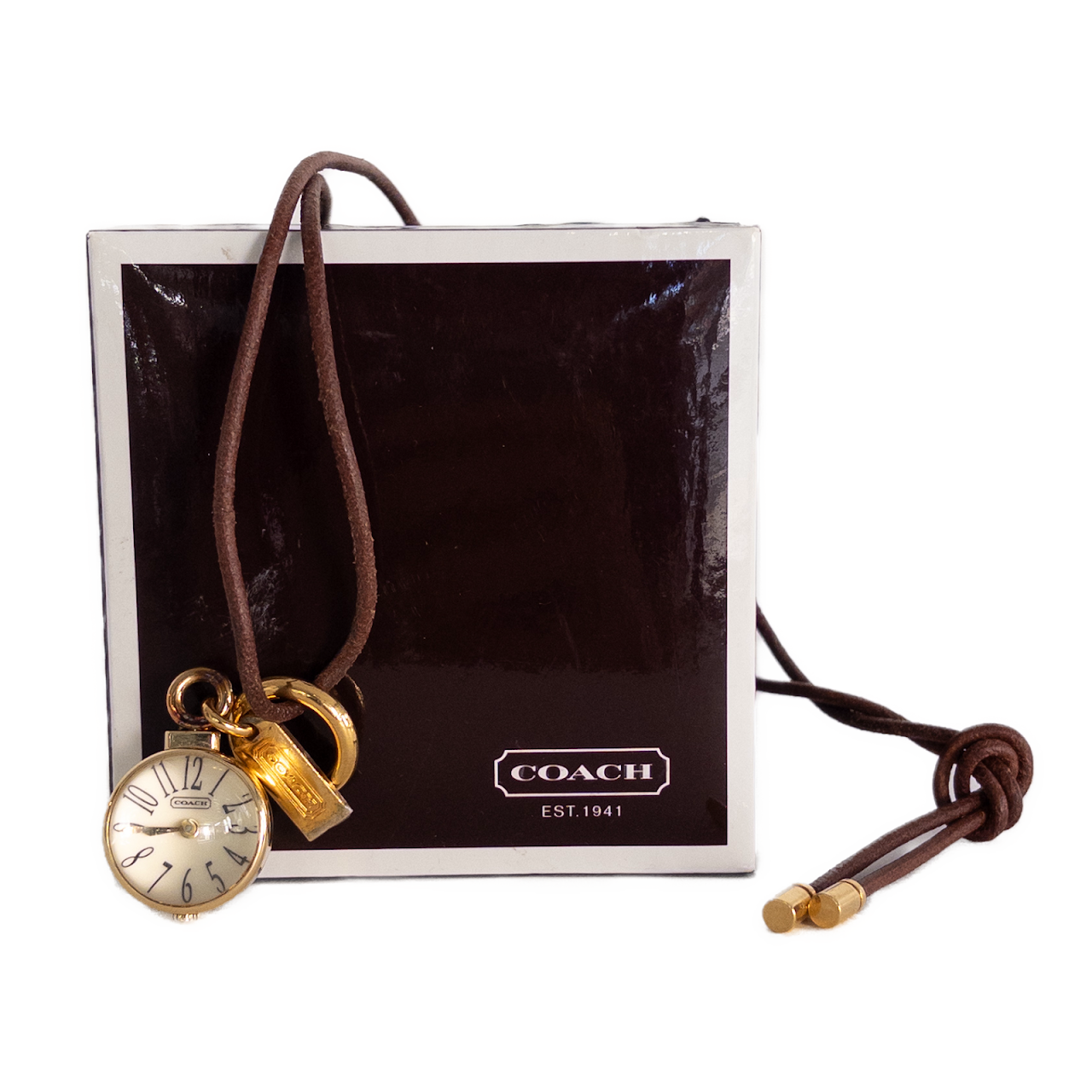 Coach Miniature Orb Pendant Watch and Lanyard