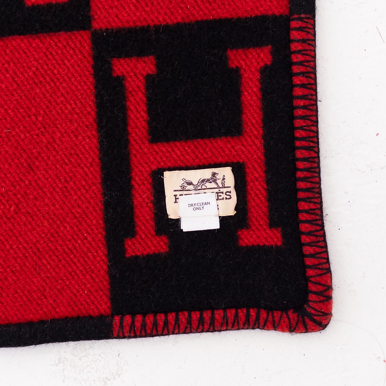 Hermès 'H' Logo Blanket