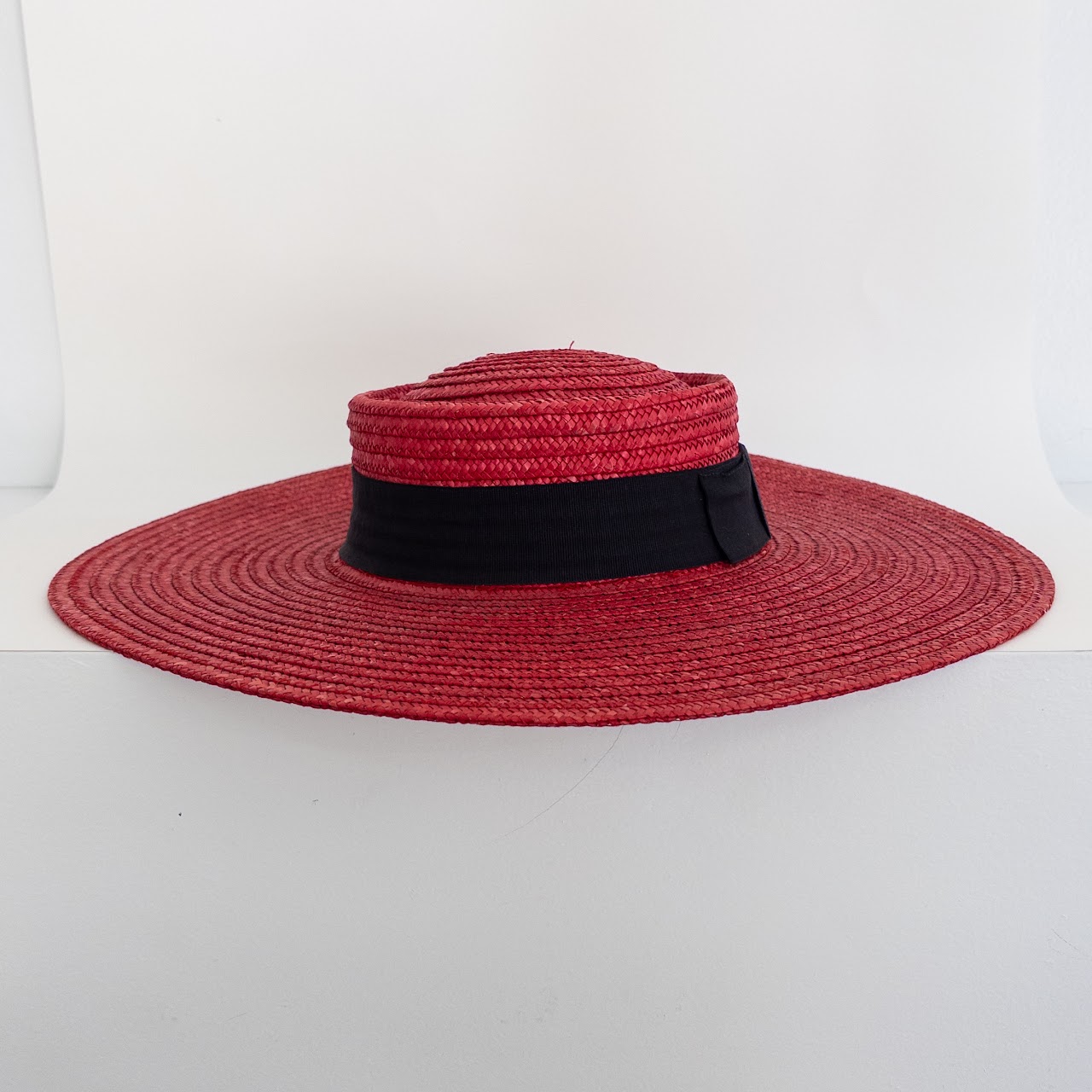 G. Gucci Wide Brim Straw Hat