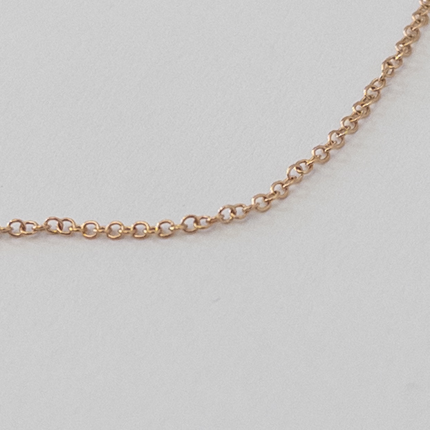 14K Necklace with Diamond Pave Heart Pendant