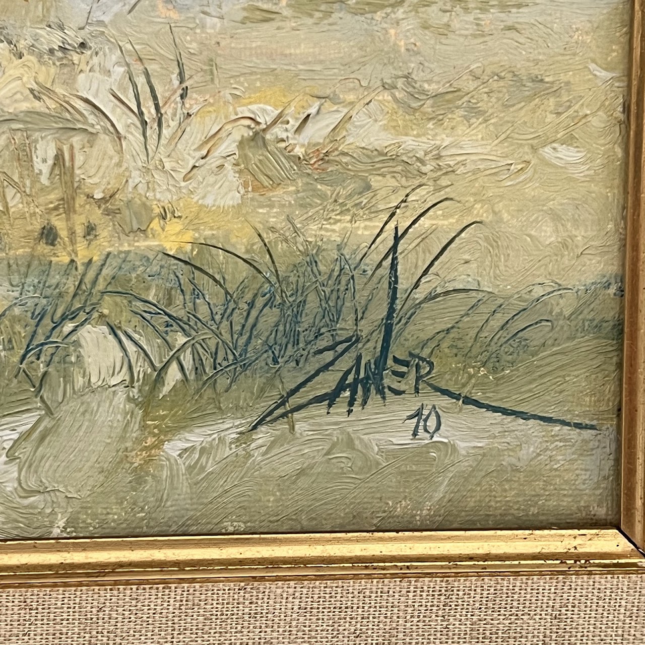 Bill Zaner Signed Oil Landscape Painting, 1970