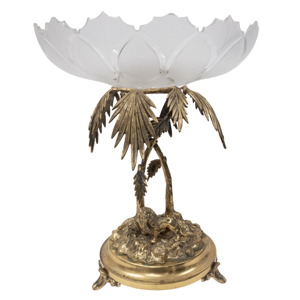 Hollywood Regency Style Brass Epergne