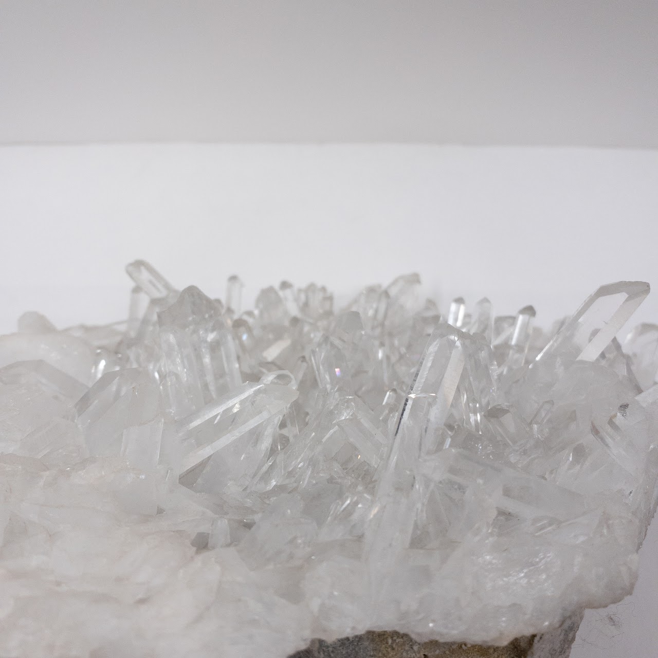 White Quartz Crystal Cluster Specimen