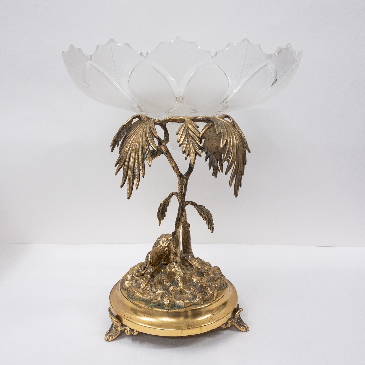 Hollywood Regency Style Brass Epergne