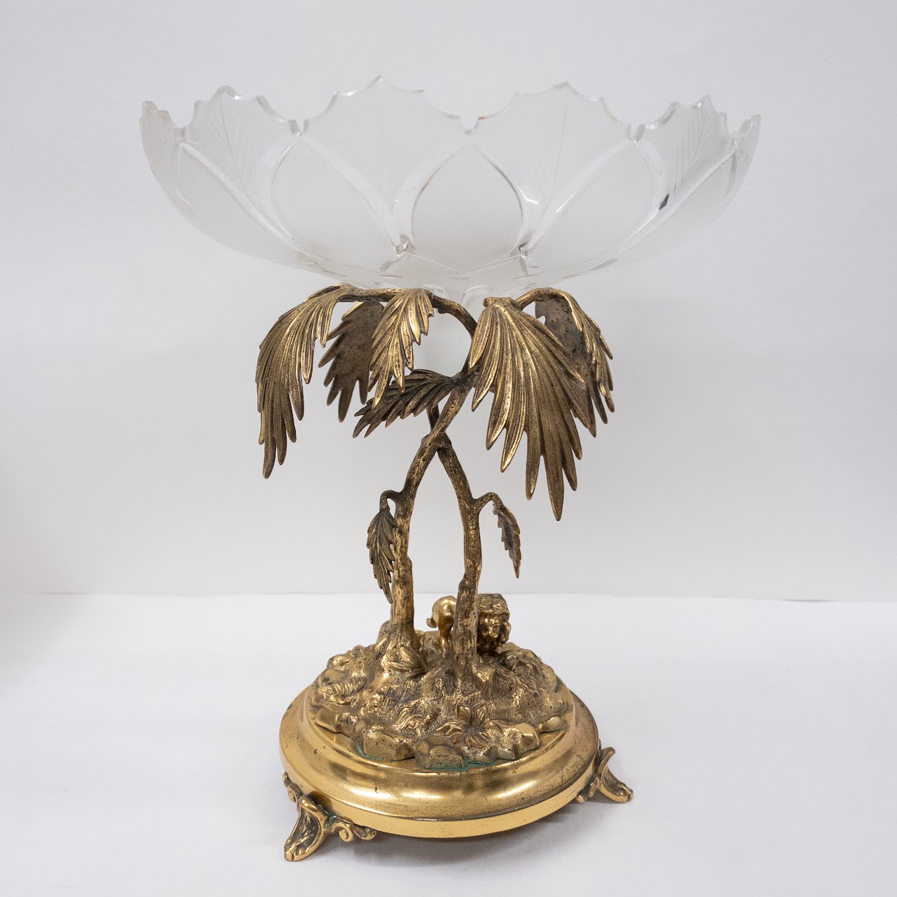 Hollywood Regency Style Brass Epergne