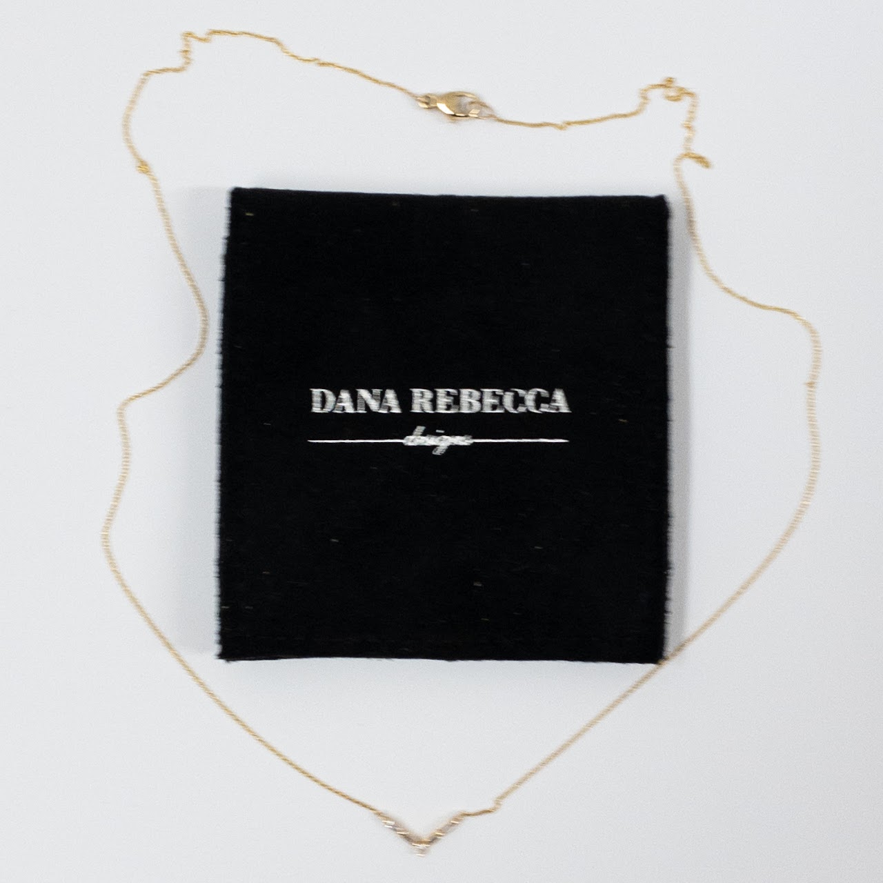 Dana Rebecca 14K Gold & Diamond 'Sadie Pearl' Mini V Necklace