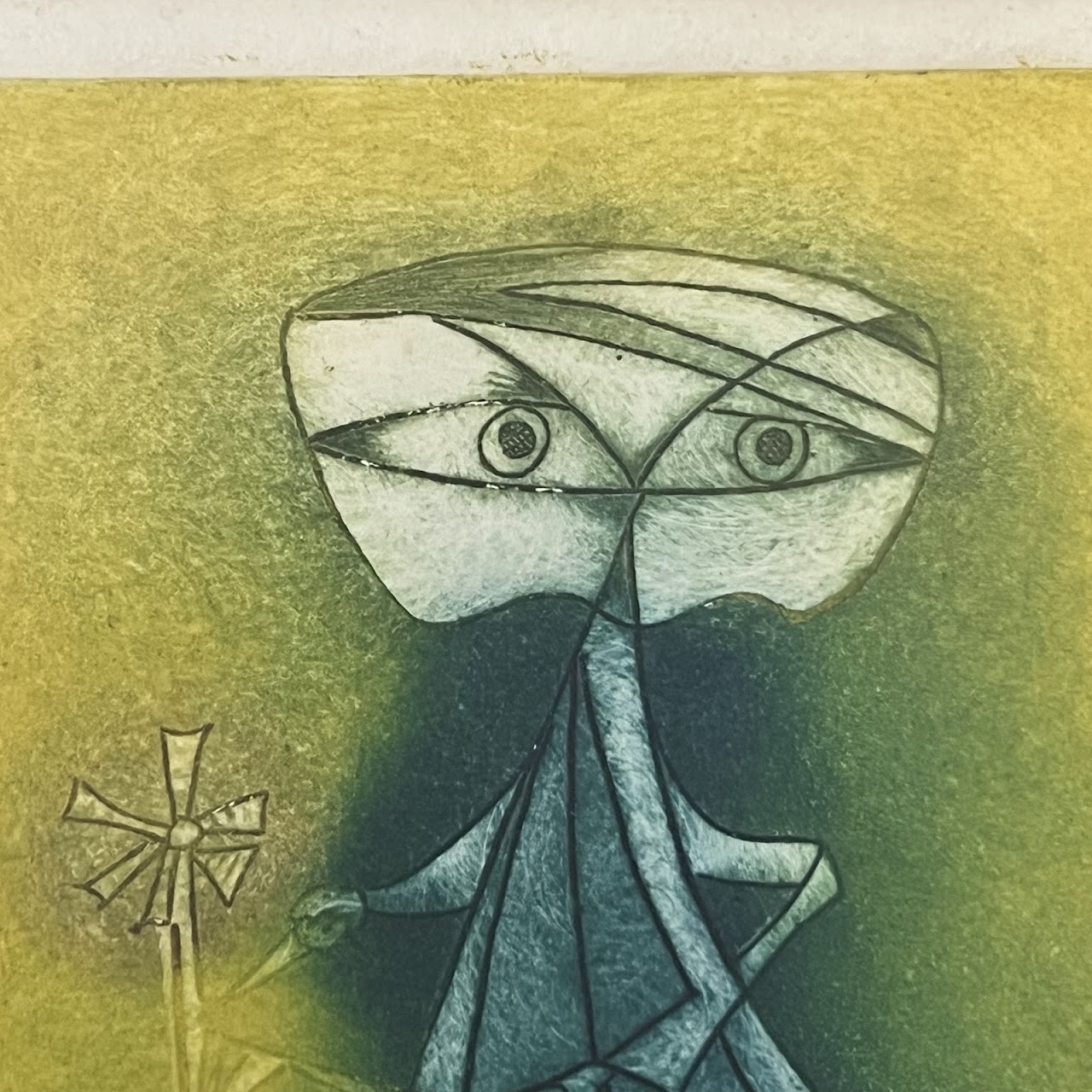 Guillermo Silva Santamaria 'La Niña de la Patineta' Signed Etching and Aquatint, 1961