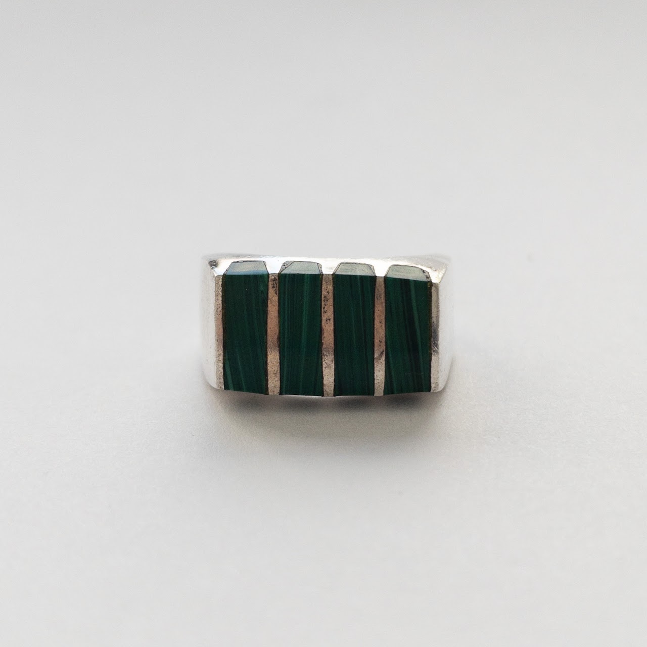 Sterling Silver and Malachite Ring