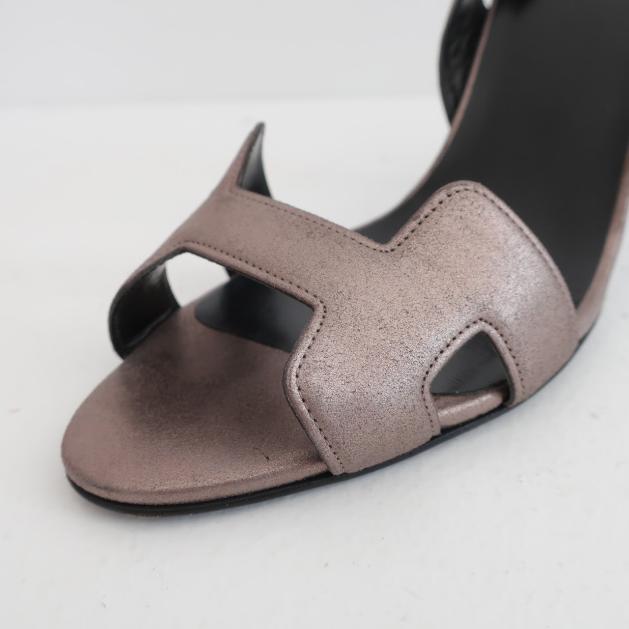 Hermès Metallic Leather Sandals