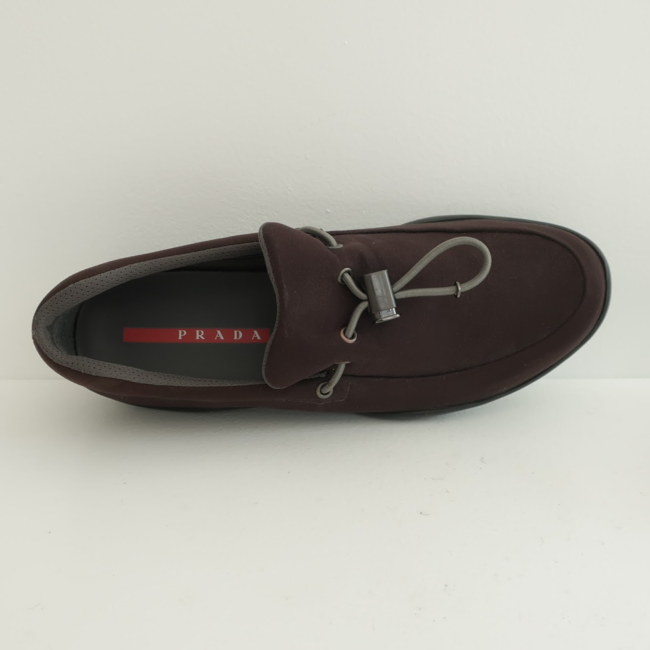 Prada Brown Nylon Loafers