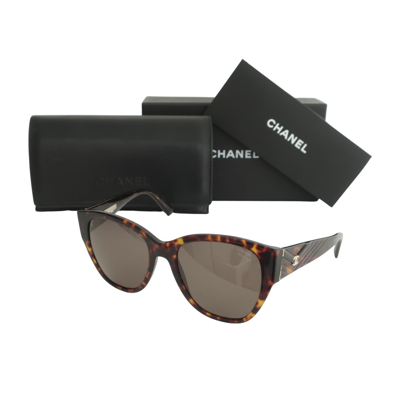 Chanel Faux Tortoise Shell Sunglasses