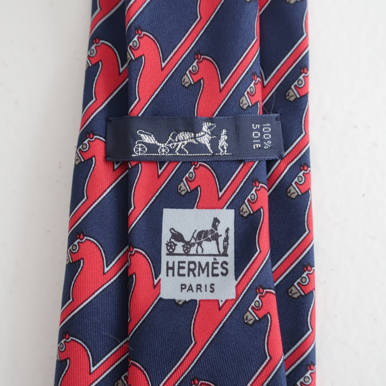 Hermès Red Horse Tie