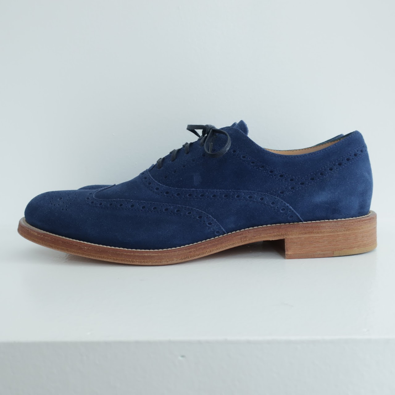 Tod's Blue Suede Brogues